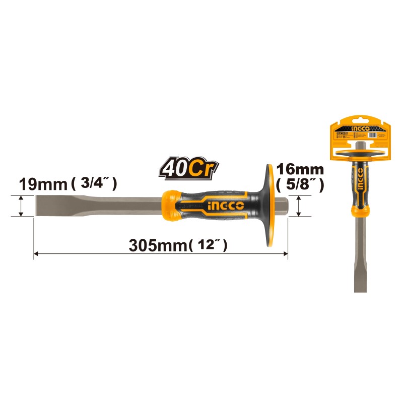 SCALPELLO CON PARAMANO 16X305MM